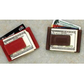 Business Leather Magnetic Money Clip Travel Wallet